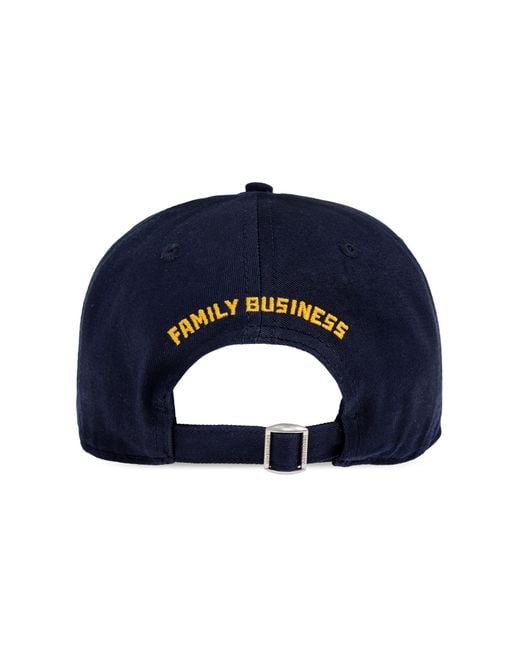 DSquared² Blue Logo Embroidered Baseball Cap for men