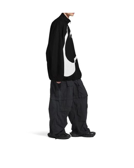 Balenciaga Black Loop Sports Icon Tracksuit Jacket for men