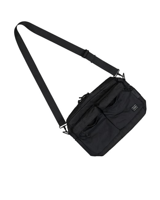 Porter-Yoshida and Co Black Force Shoulder Bag for men