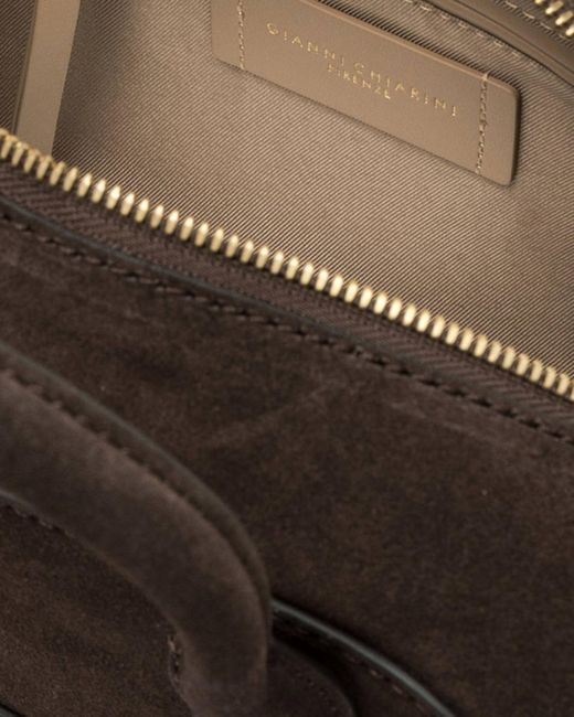 Gianni Chiarini Brown Suede Tote Bag
