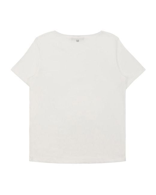 Weekend by Maxmara White T-Shirt With Round Neck And Short Sleeves