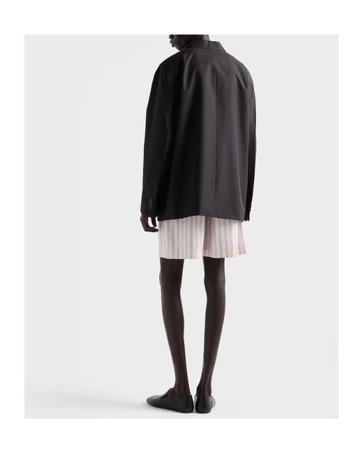 Prada Black Single-Breasted Technical Cotton Jacket for men