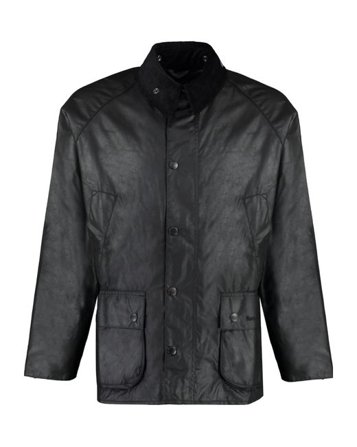 Barbour Black Bedale Waxed Long Sleeved Jacket for men