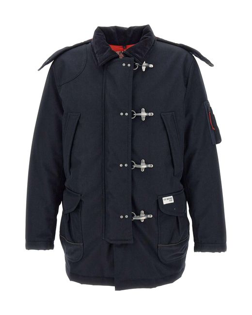 Fay Blue Long-Sleeved Duffle Coat for men