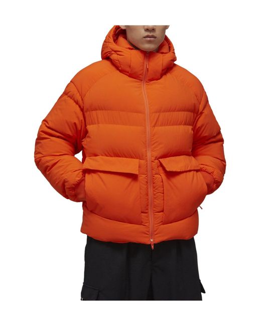Y-3 Orange Classic Down Jacket for men