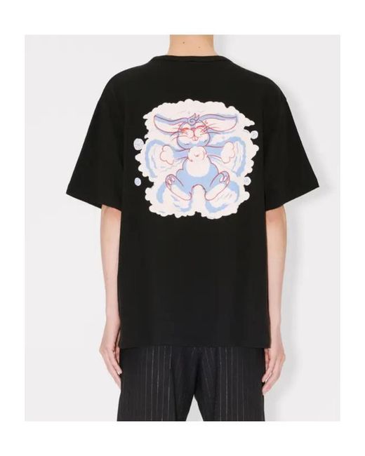 KENZO Black Winter Holidays Oversized T-Shirt for men