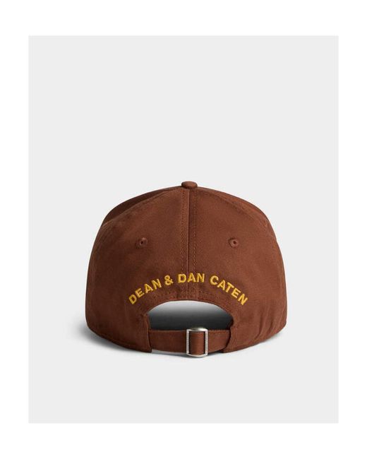 DSquared² Red Logo Patch Baseball Cap for men