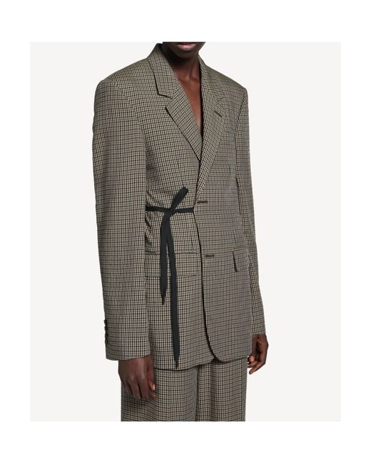 Balenciaga Gray Wrap Tailored Jacket