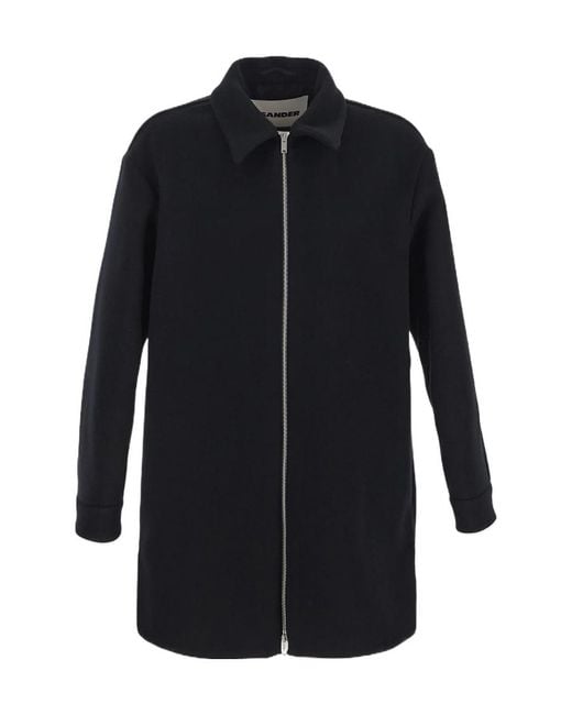 Jil Sander Blue Raw Edge Felt Jacket for men