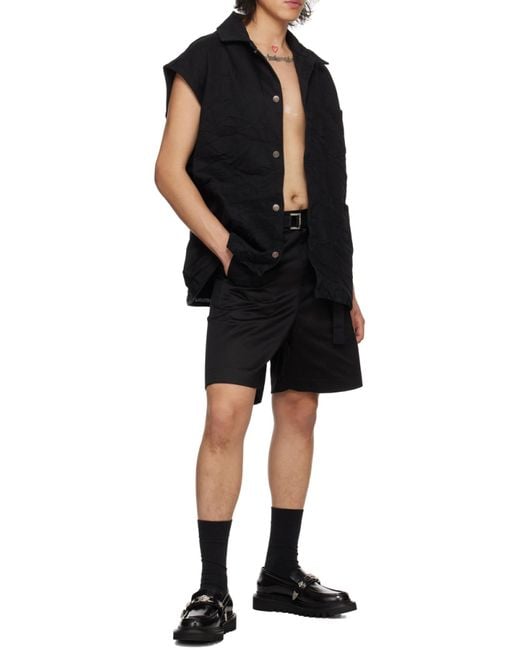 Toga Virilis Black Round Toe Loafers for men