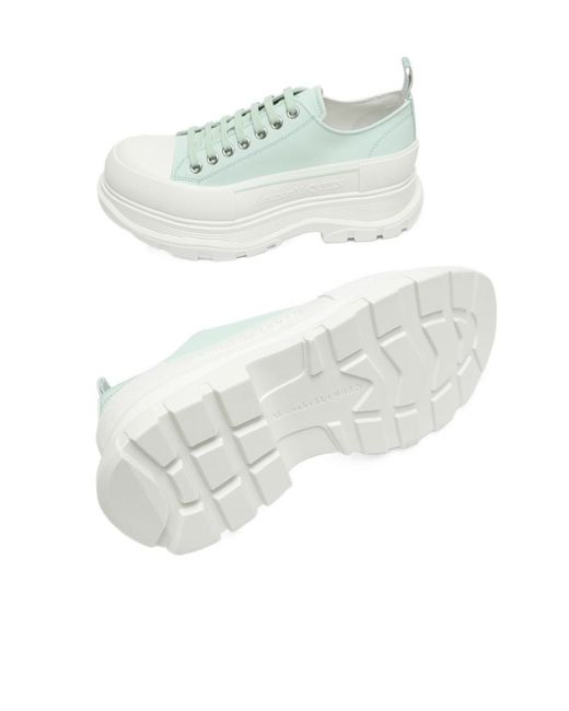 McQueen White Tread Slick Low-Top Sneakers for men