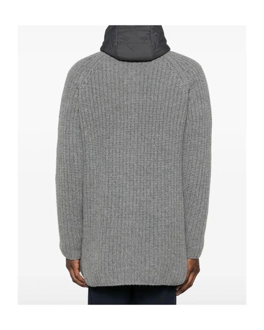 Herno Gray Double-Layer Coat for men