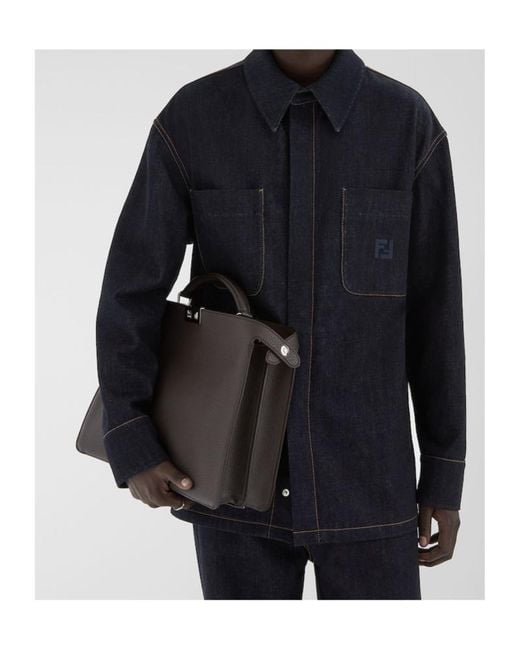 Fendi Black Peekaboo Iseeu Medium Tote Bag for men