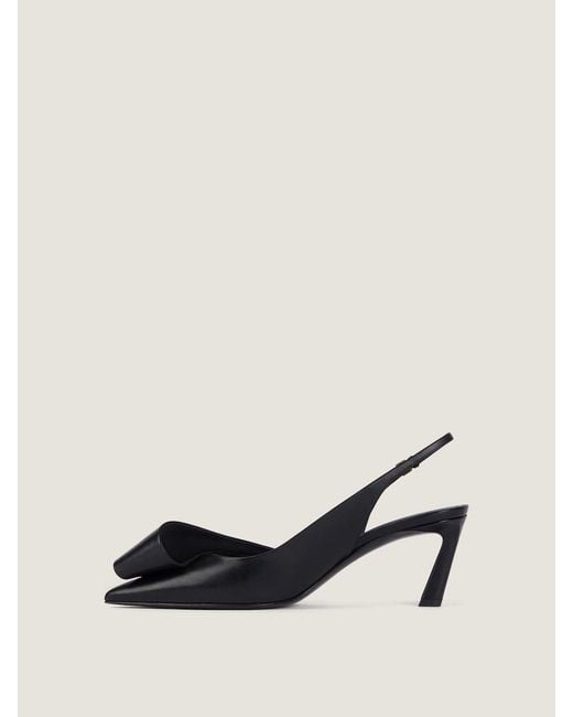 Givenchy Black Twisted Ribbon Slingback Heeled Pumps