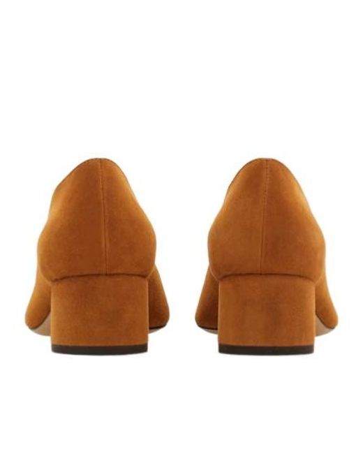 Ferragamo Brown Maxi Gancini Pump