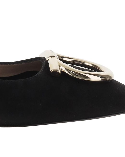 Ferragamo Black Mary Jane High-Heeled Sandals