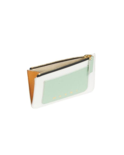 Marni Green Zipper Card Holder