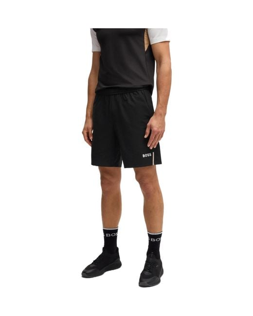 Boss Black Elastic-Waistband Shorts for men