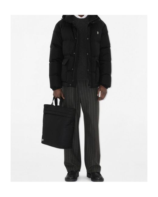 Burberry Black Shielf Logo Plaque Tote Bag for men