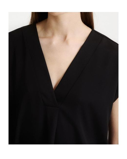 Marella Black Fluid Satin Blouse