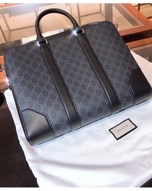 Gucci Black Gg Supreme Briefcase for men
