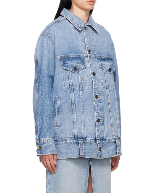 Khaite Blue Rizzo Buttoned Denim Jacket