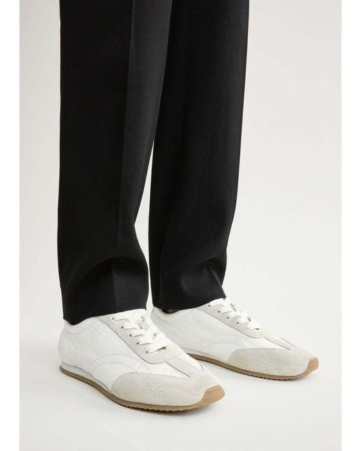 Totême White Totême Low-Top Lace-Up Sneakers