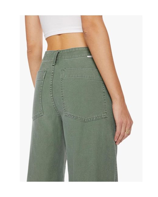 Mother Green The Major Sneak Fray Jeans