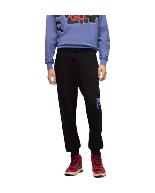 Boss Blue Logo Sweatpants for men
