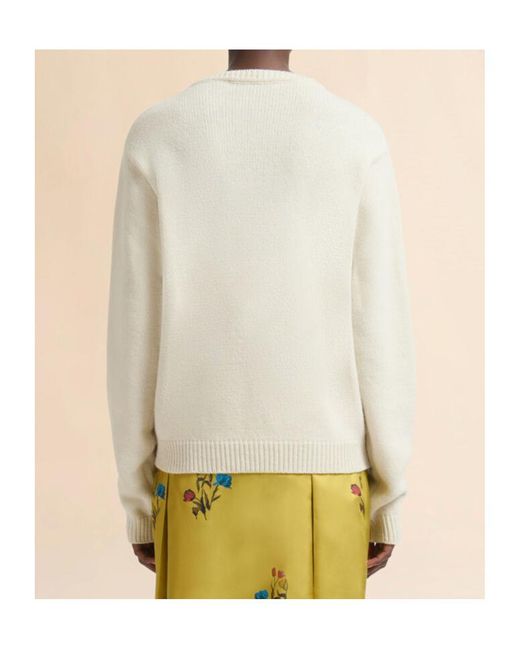 Marni Natural Laser-Cut Logo Sweater