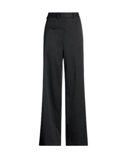 MM6 by Maison Margiela Black Loose Straight-Leg Pants