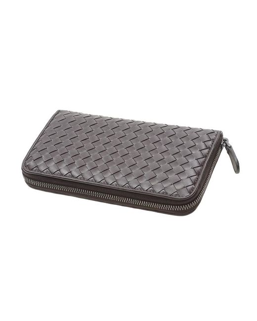 Bottega Veneta Gray Large Zipper Wallet