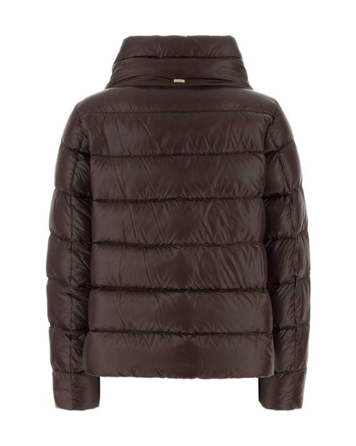 Herno Brown Long-Sleeved Down Jacket