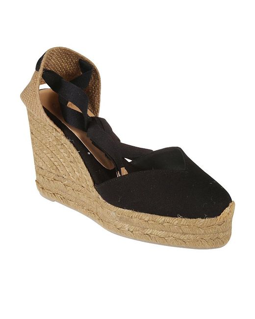 Castaner Black Chiara Wedge Sandals