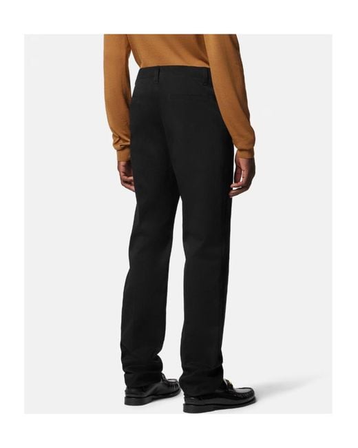 Versace Black Gabardine Chino Pants for men