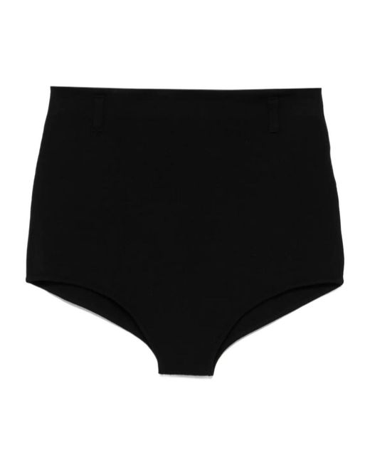 Coperni Black Logo-Embroidered High-Waisted Shorts