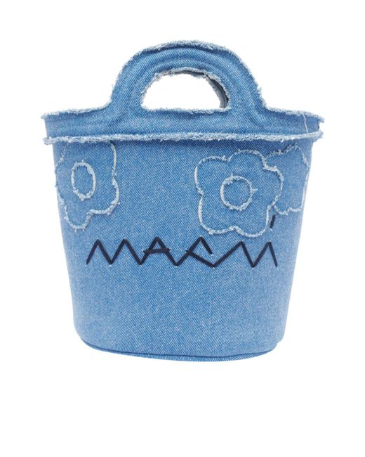 Marni Blue Mini Tropicalia Top Handle Bucket Bag