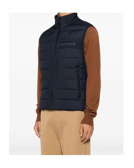 Boss Blue Logo Water-Repllent Gilet for men