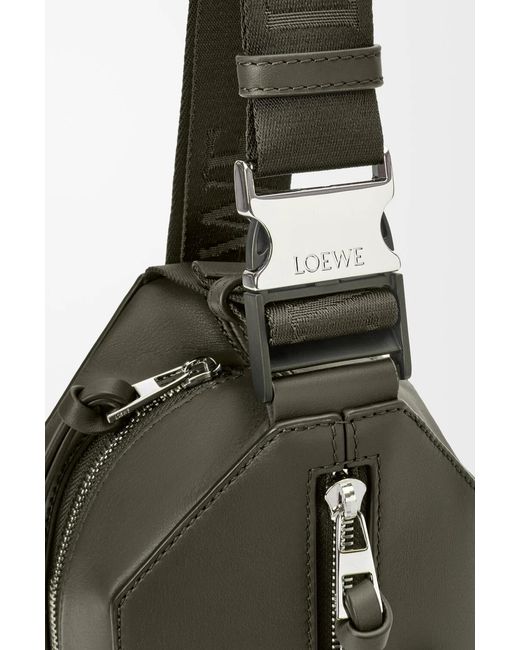 Loewe Gray Zippered Crossbody Bag for men