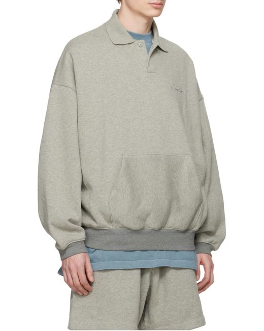 Fear Of God Gray Signature 90S Polo Sweatshirt for men