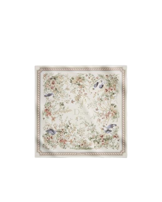 Dior White Iviera Square Scarf