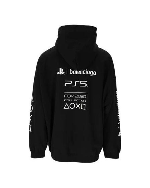 Balenciaga Black X Sony Playstation 5 Oversized Hoodie for men