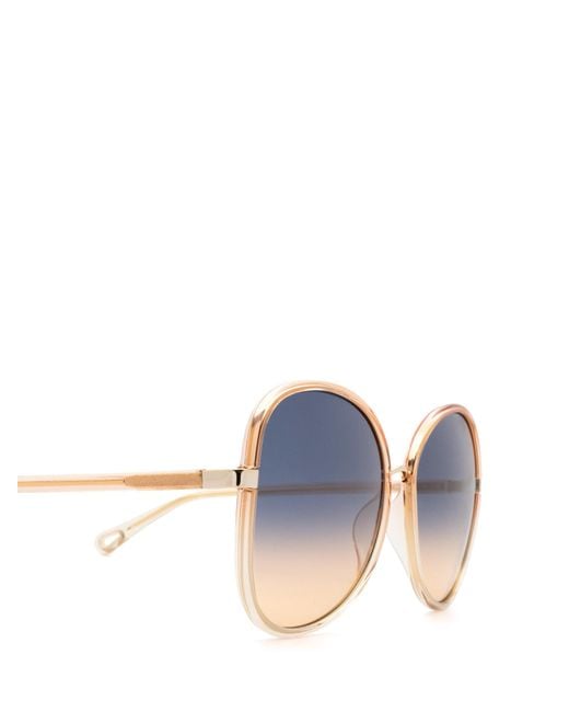 Chloé Blue Chloé Eyewear Butterfly Frame Sunglasses for men