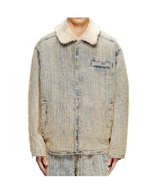 DIESEL Multicolor Floating-Thread Jacquard Denim Jacket for men