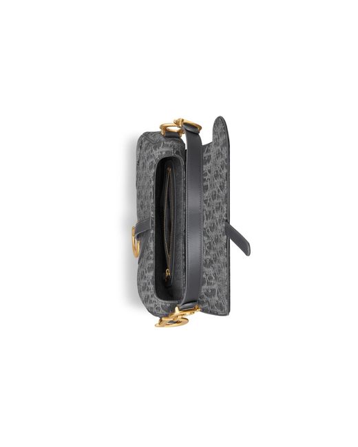 Dior Gray Saddle Bag With Strap