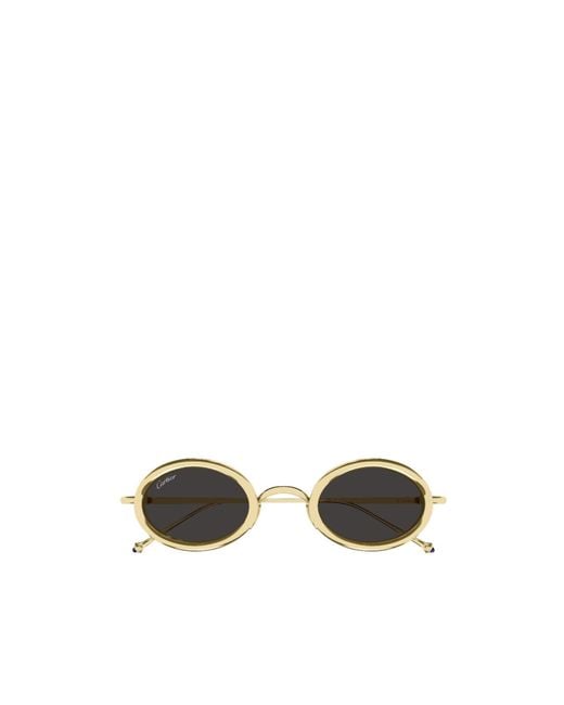 Cartier Metallic Oval-Frame Sunglasses for men