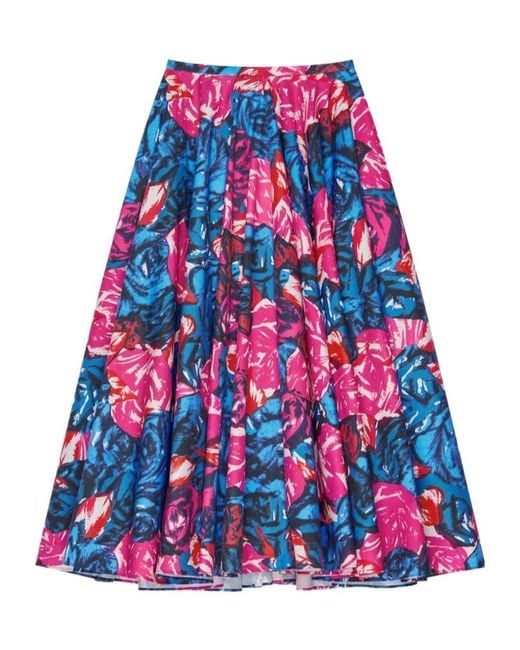 Givenchy Red Long Circular Skirt