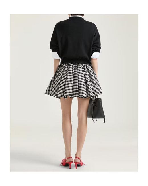 Givenchy Black Bow Embroidered Cropped Knitted Sweater