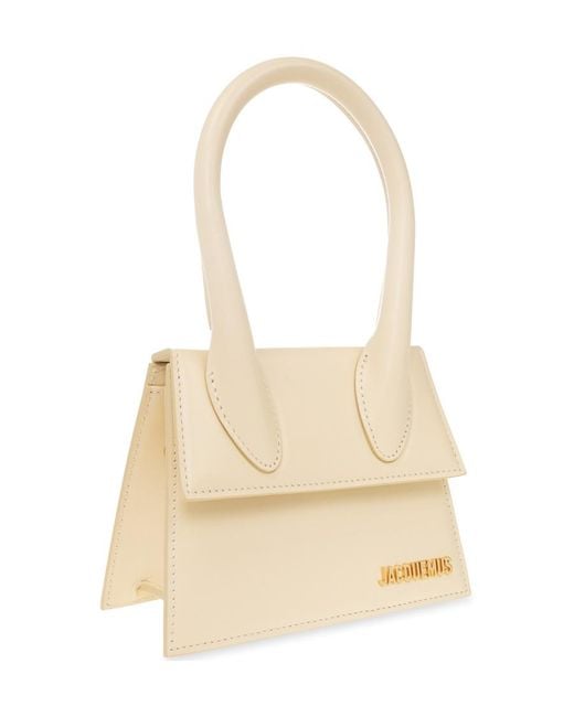 Jacquemus Natural Le Chiquito Logo Lettering Mini Tote Bag