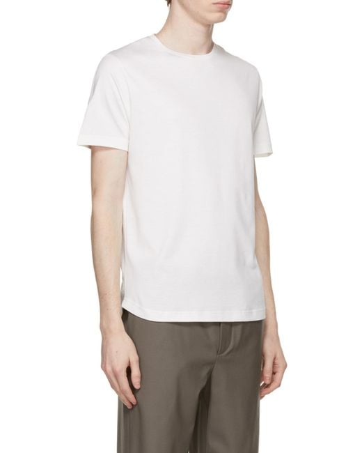 Loro Piana White Short-Sleeved Crewneck T-Shirt for men